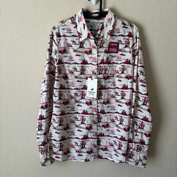 Ariat | Women's Kirby Stretch Yuma Landscape Print Western Shirt Size M NWT - Picture 4 of 10
